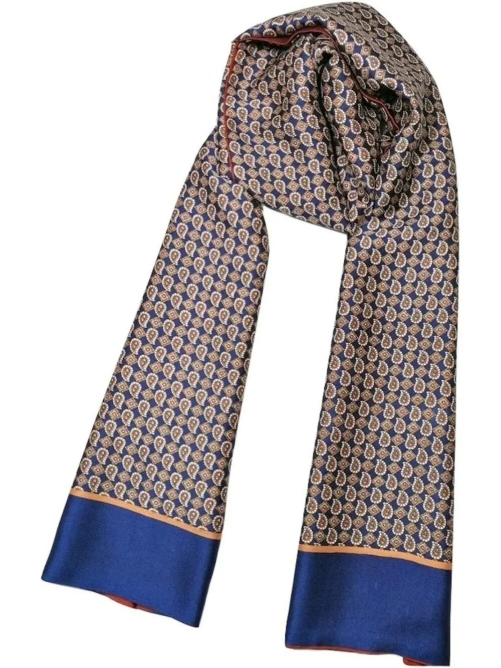 Silk Feel Double-Layered Scarves for Men - Stylish Gift Boxed Accessory